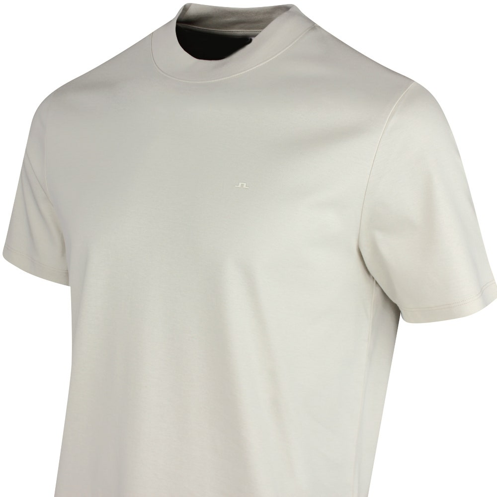 J.Lindeberg Golf T-Shirt - Ace Mock Neck Tee - Moonbeam SS26