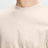 J.Lindeberg Golf T-Shirt - Ace Mock Neck Tee - Moonbeam SS26