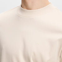 J.Lindeberg Golf T-Shirt - Ace Mock Neck Tee - Moonbeam SS26