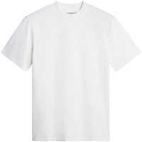 J.Lindeberg Golf T-Shirt - Ace Mock Neck Tee - White AW26