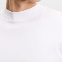J.Lindeberg Golf T-Shirt - Ace Mock Neck Tee - White AW26