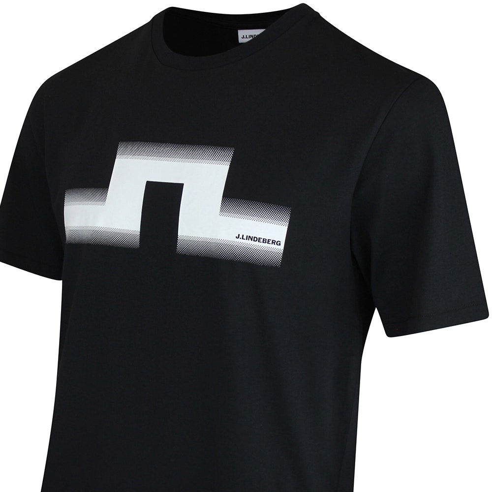 J.Lindeberg Golf T-Shirt - Alpha Graphic Tee - Black SS26
