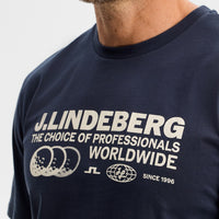 J.Lindeberg Golf T-Shirt - Alpha Pro Graphic Tee - JL Navy AW26