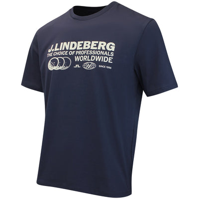 J.Lindeberg Golf T-Shirt - Alpha Pro Graphic Tee - JL Navy AW26