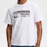 J.Lindeberg Golf T-Shirt - Alpha Pro Graphic Tee - White AW26