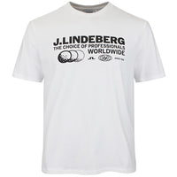 J.Lindeberg Golf T-Shirt - Alpha Pro Graphic Tee - White AW26