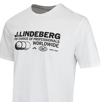J.Lindeberg Golf T-Shirt - Alpha Pro Graphic Tee - White AW26