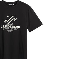 J.Lindeberg Golf T-Shirt - Alpha Stockholm Graphic Tee - Black AW26