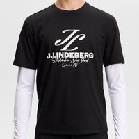 J.Lindeberg Golf T-Shirt - Alpha Stockholm Graphic Tee - Black AW26