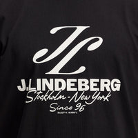 J.Lindeberg Golf T-Shirt - Alpha Stockholm Graphic Tee - Black AW26