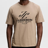 J.Lindeberg Golf T-Shirt - Alpha Stockholm Graphic Tee - Brindle AW26