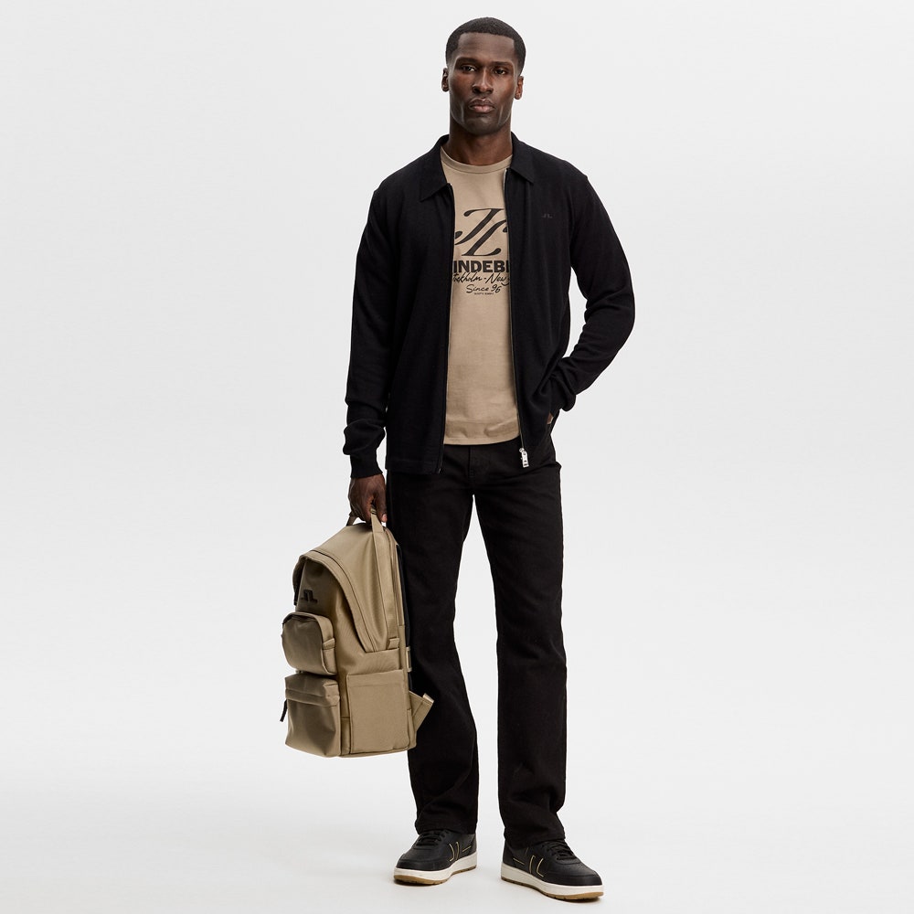 J.Lindeberg Golf T-Shirt - Alpha Stockholm Graphic Tee - Brindle AW26