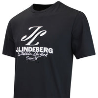 J.Lindeberg Golf T-Shirt - Alpha Stockholm Graphic Tee - Black AW26