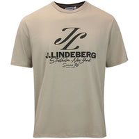 J.Lindeberg Golf T-Shirt - Alpha Stockholm Graphic Tee - Brindle AW26
