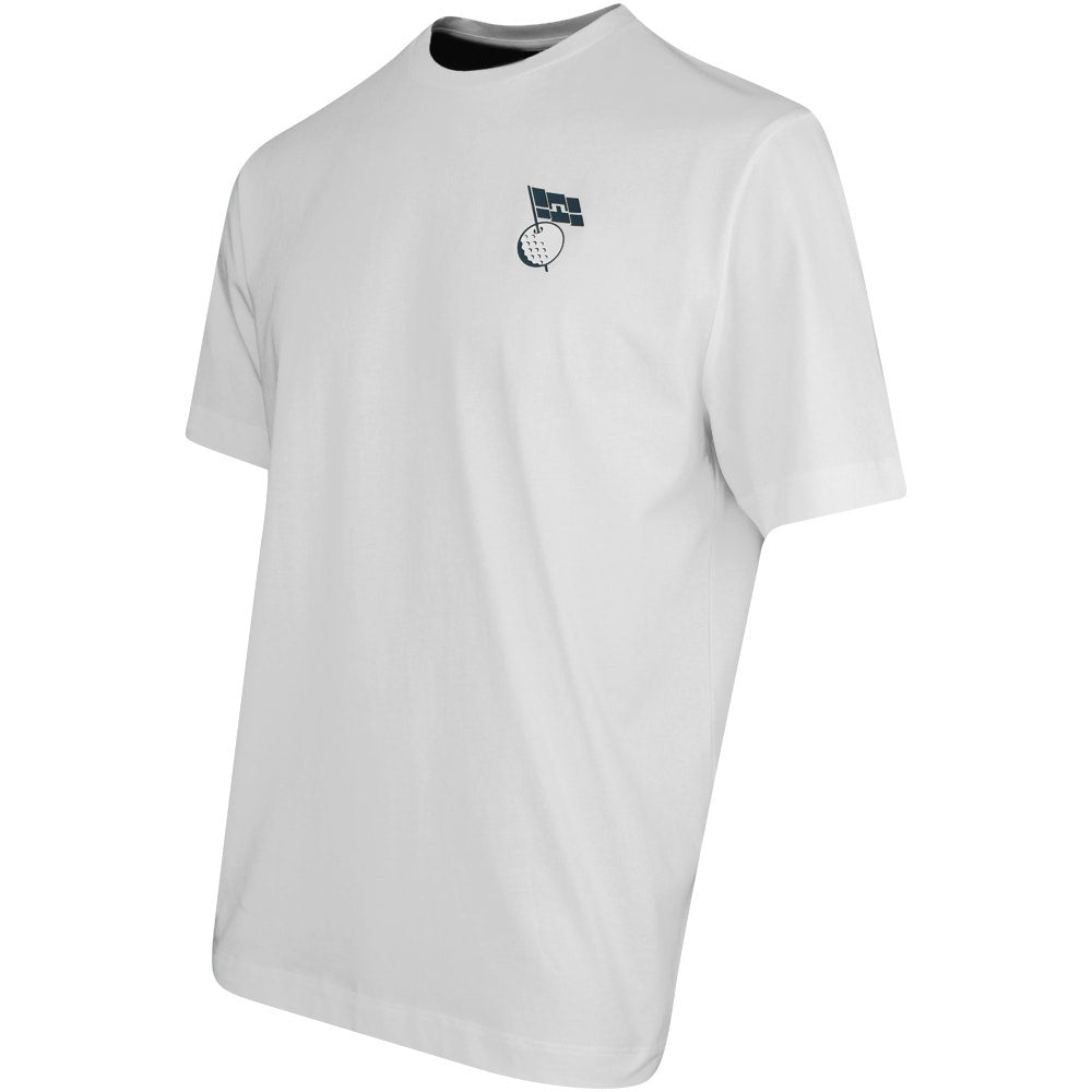 J.Lindeberg Golf T-Shirt - Billy Festival Tee DPWT - White AW25