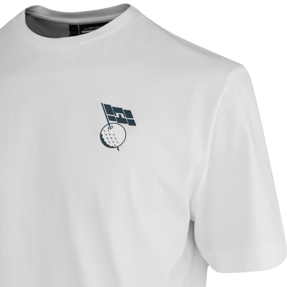 J.Lindeberg Golf T-Shirt - Billy Festival Tee DPWT - White AW25