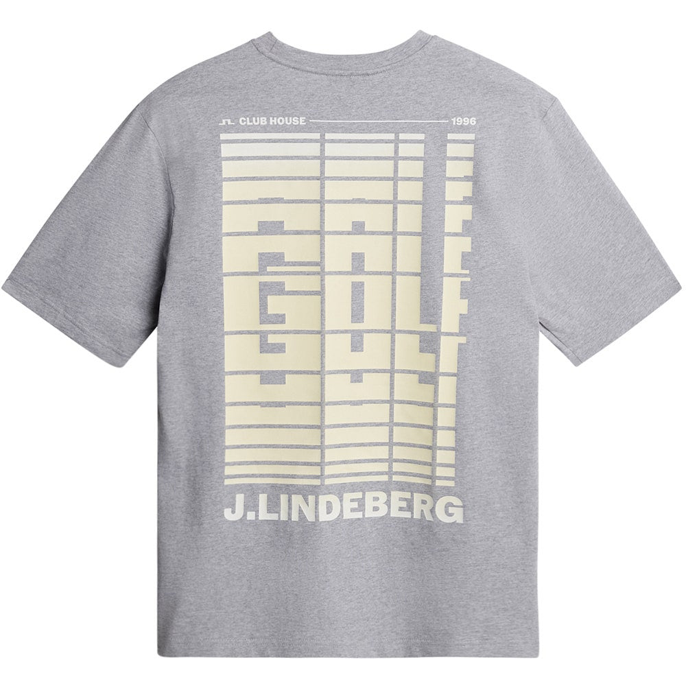 J.Lindeberg Golf T-Shirt - Graphic Tee - Mid Grey Mel. PS26