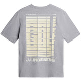 J.Lindeberg Golf T-Shirt - Graphic Tee - Mid Grey Mel. PS26