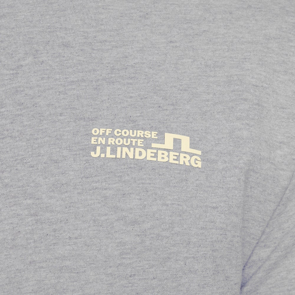 J.Lindeberg Golf T-Shirt - Graphic Tee - Mid Grey Mel. PS26