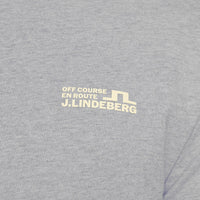 J.Lindeberg Golf T-Shirt - Graphic Tee - Mid Grey Mel. PS26