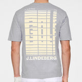 J.Lindeberg Golf T-Shirt - Graphic Tee - Mid Grey Mel. PS26