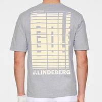 J.Lindeberg Golf T-Shirt - Graphic Tee - Mid Grey Mel. PS26