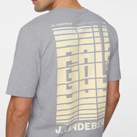 J.Lindeberg Golf T-Shirt - Graphic Tee - Mid Grey Mel. PS26
