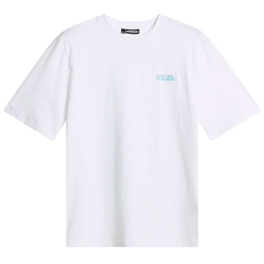 J.Lindeberg Golf T-Shirt - Graphic Tee - White PS26
