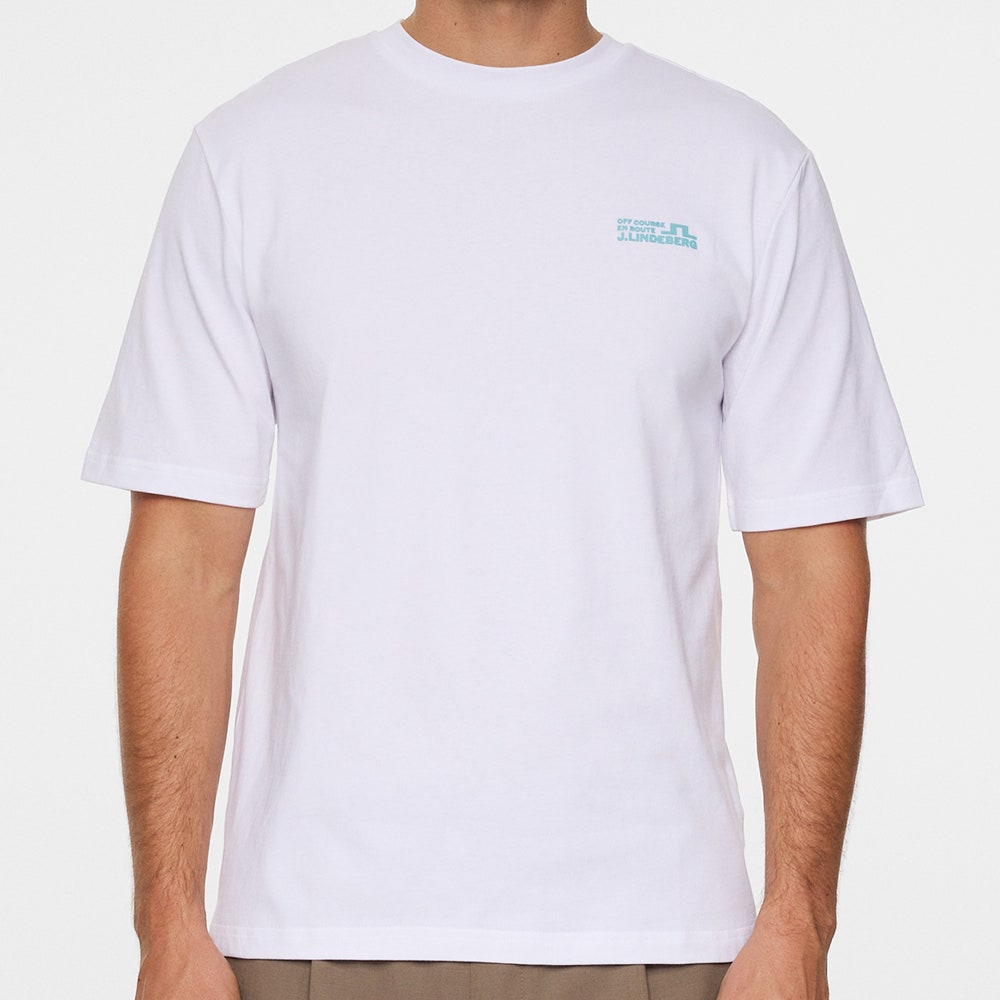 J.Lindeberg Golf T-Shirt - Graphic Tee - White PS26