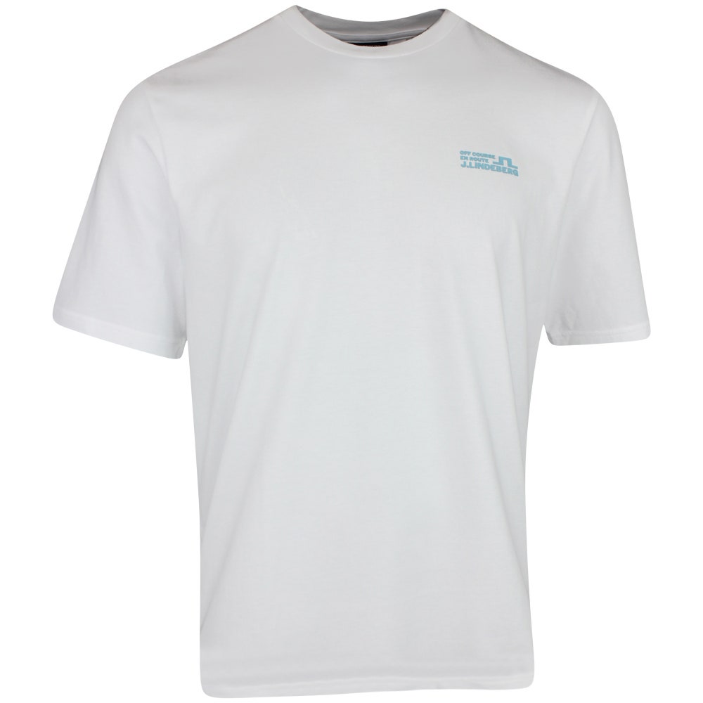 J.Lindeberg Golf T-Shirt - Graphic Tee - White PS26