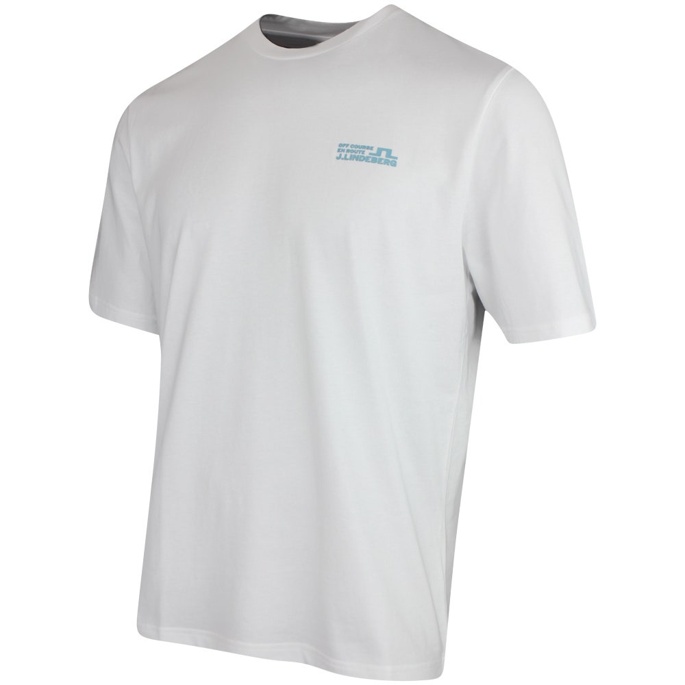 J.Lindeberg Golf T-Shirt - Graphic Tee - White PS26