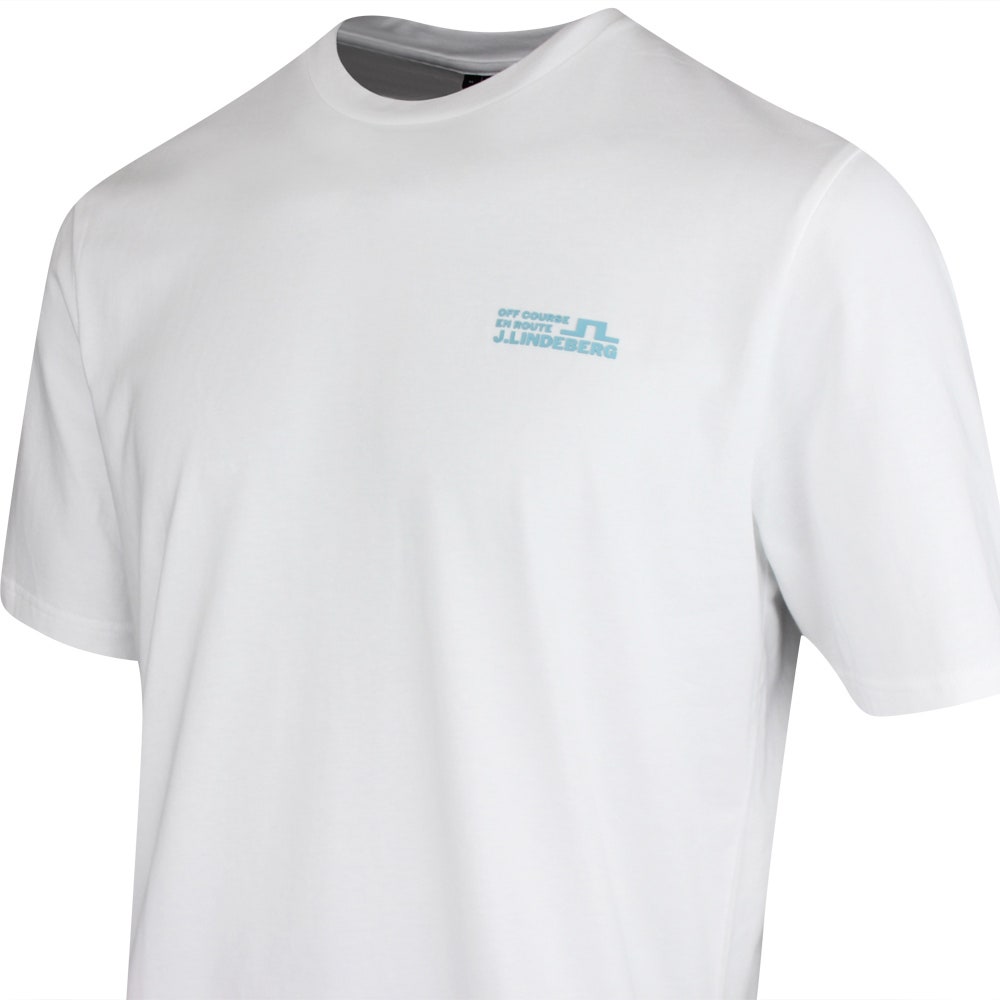 J.Lindeberg Golf T-Shirt - Graphic Tee - White PS26