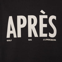 J.Lindeberg Golf T-Shirt - Hale Après Golf Tee - Black Charcoal PS26