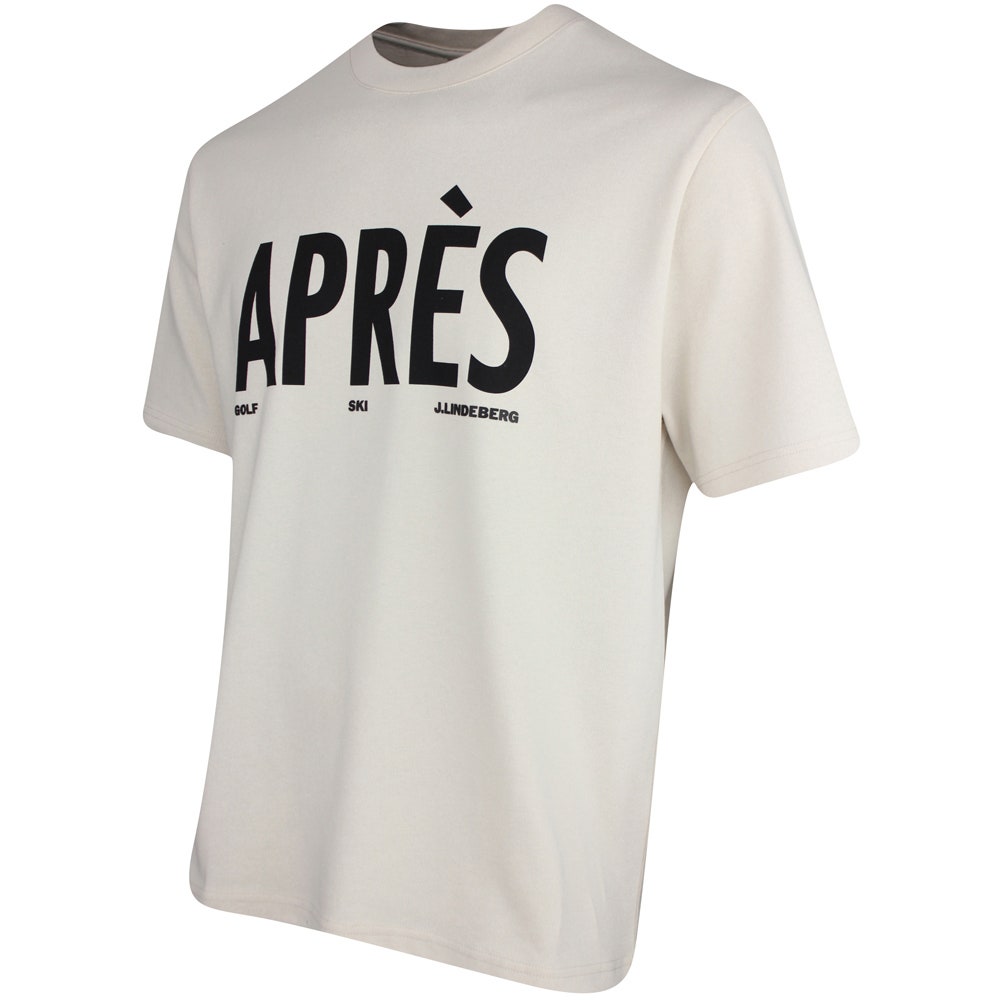 J.Lindeberg Golf T-Shirt - Hale Après Golf Tee - Moonbeam PS26