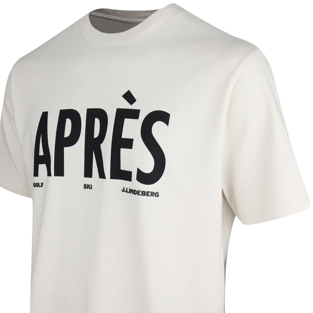 J.Lindeberg Golf T-Shirt - Hale Après Golf Tee - Moonbeam PS26