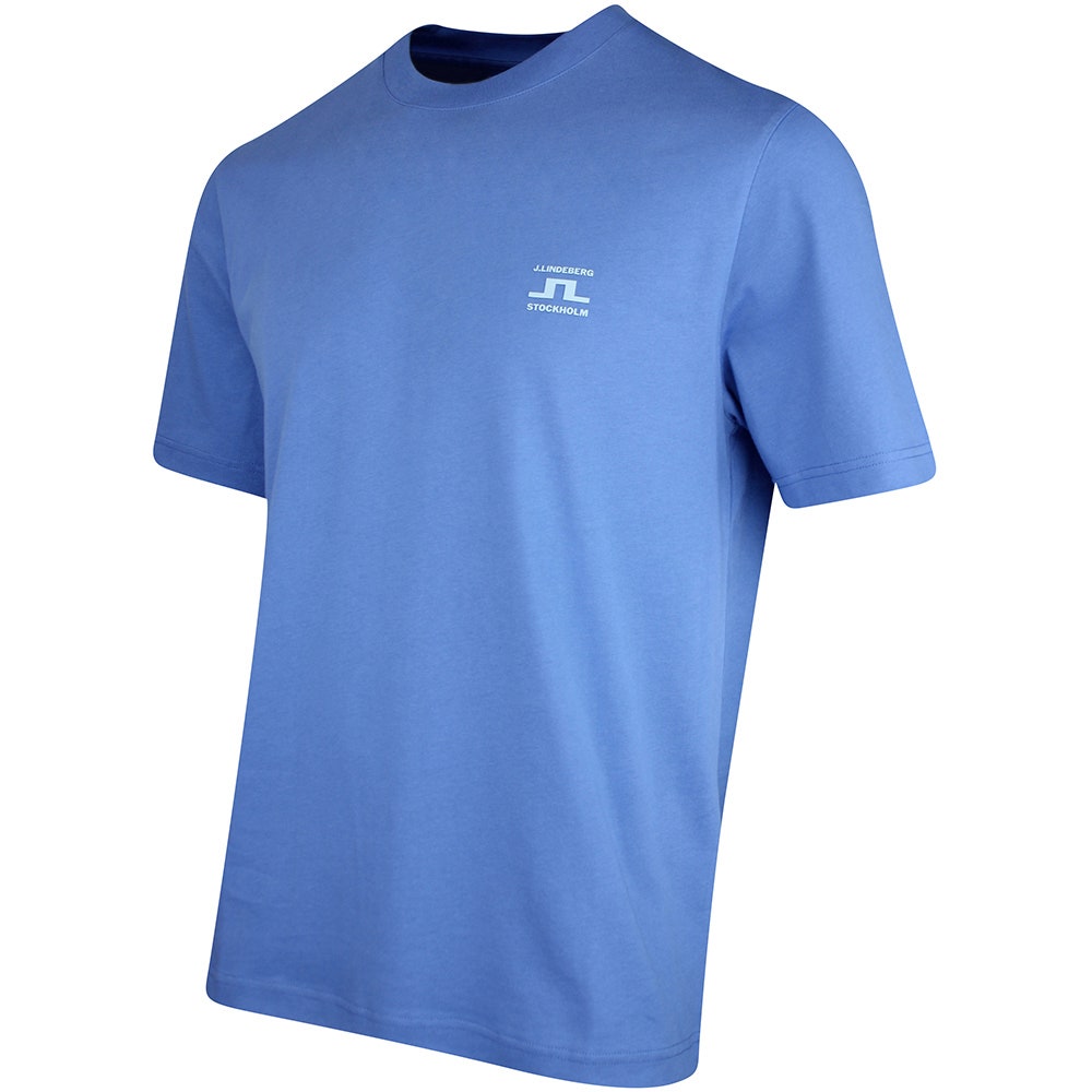 J.Lindeberg Golf T-Shirt - Parcie Seasonal Tee - Federal Blue SS26