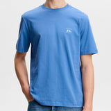 J.Lindeberg Golf T-Shirt - Parcie Seasonal Tee - Federal Blue SS26