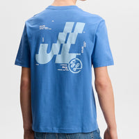 J.Lindeberg Golf T-Shirt - Parcie Seasonal Tee - Federal Blue SS26