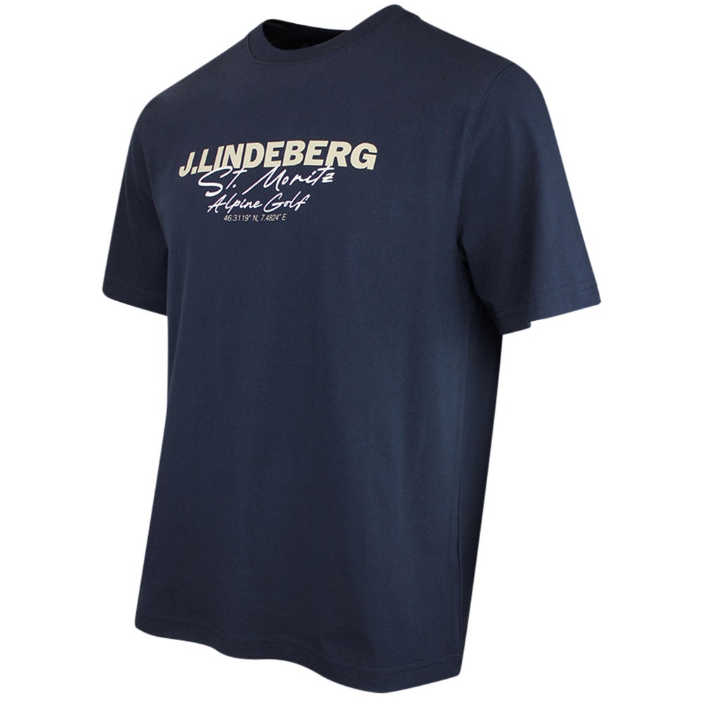 J.Lindeberg Golf T-Shirt - Parcie Seasonal Tee - JL Navy AW26