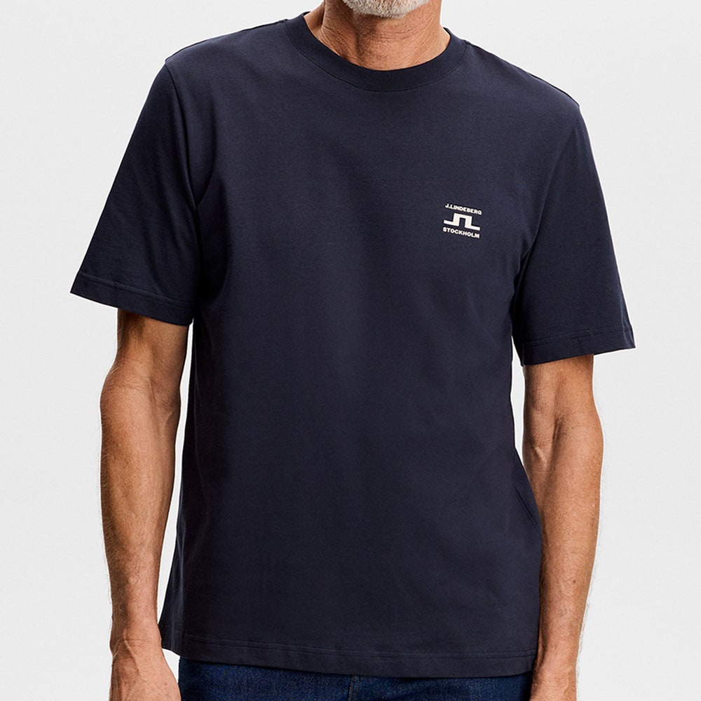 J.Lindeberg Golf T-Shirt - Parcie Seasonal Tee - JL Navy SS26