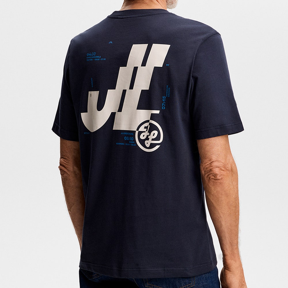 J.Lindeberg Golf T-Shirt - Parcie Seasonal Tee - JL Navy SS26