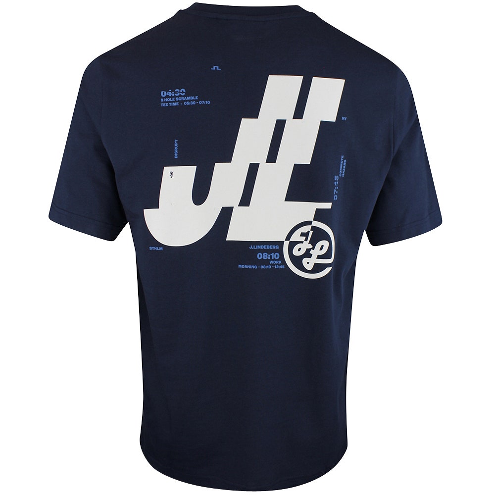 J.Lindeberg Golf T-Shirt - Parcie Seasonal Tee - JL Navy SS26