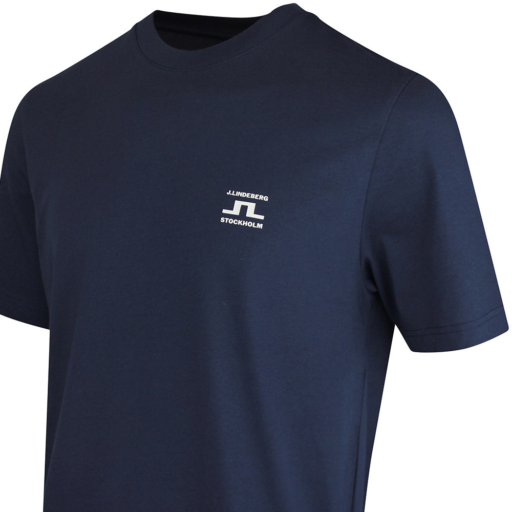 J.Lindeberg Golf T-Shirt - Parcie Seasonal Tee - JL Navy SS26