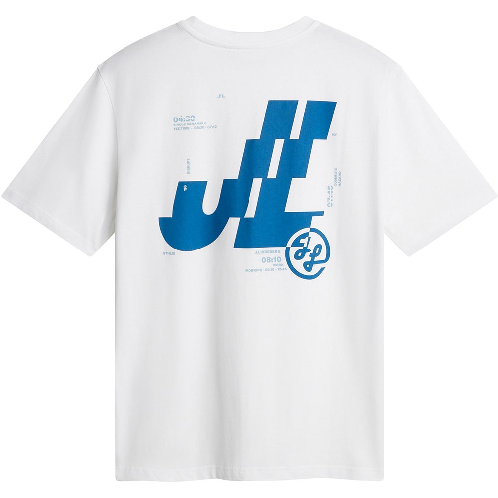 J.Lindeberg Golf T-Shirt - Parcie Seasonal Tee - White SS26