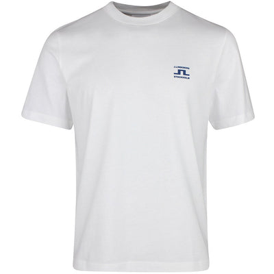 J.Lindeberg Golf T-Shirt - Parcie Seasonal Tee - White SS26
