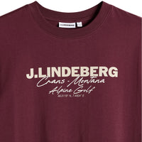 J.Lindeberg Golf T-Shirt - Parcie Seasonal Tee - Winetasting AW26