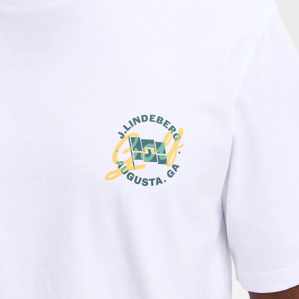 J.Lindeberg Golf T-Shirt - Parcie Tour Tee - White SS26