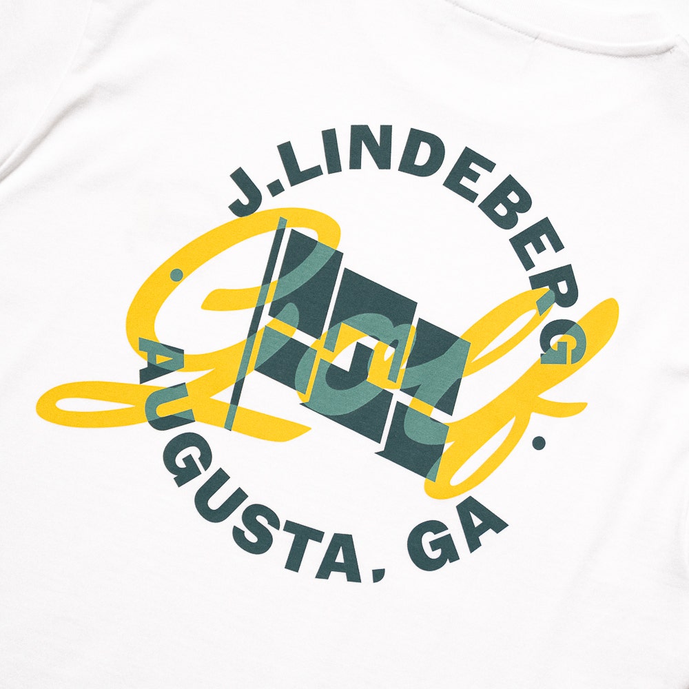 J.Lindeberg Golf T-Shirt - Parcie Tour Tee - White SS26