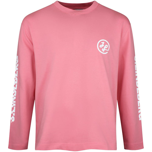 J.Lindeberg Golf T-Shirt - Walsh LS Print Tee - Flamingo Plume SS26