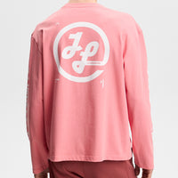 J.Lindeberg Golf T-Shirt - Walsh LS Print Tee - Flamingo Plume SS26